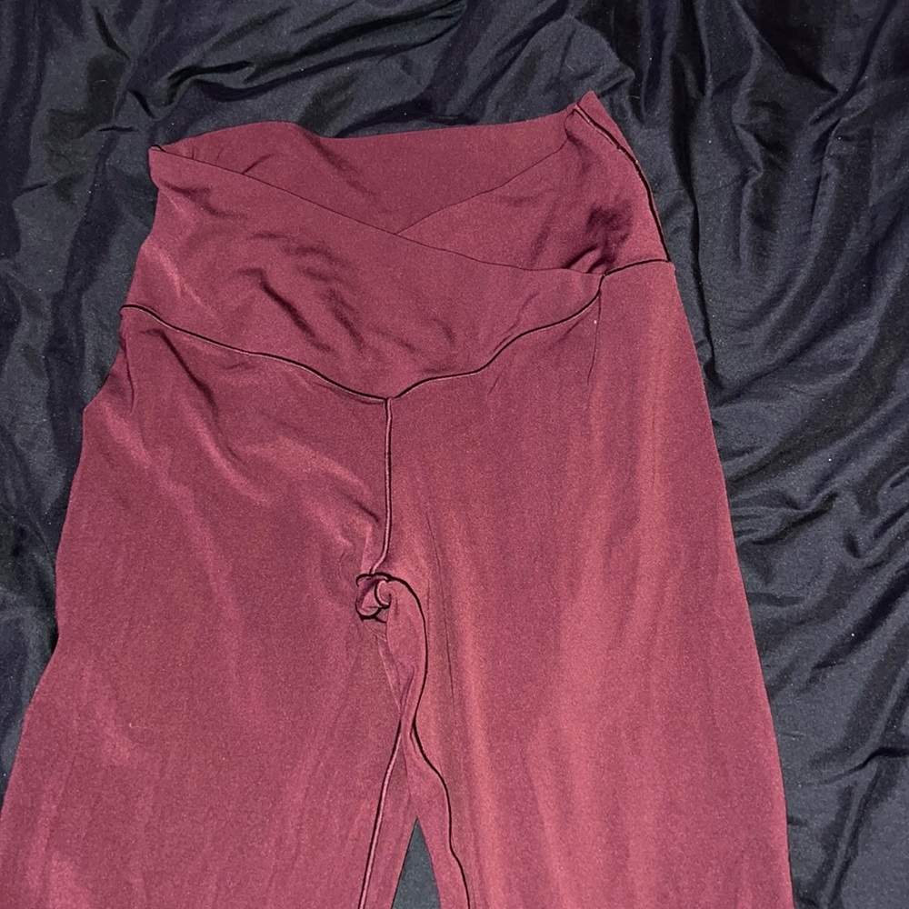 aerie crossover high rise flare leggings
